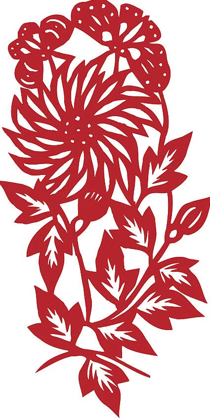 中国风传统民俗吉祥喜庆镂空剪纸窗花图案插画AI矢量PNG设计素材【005】